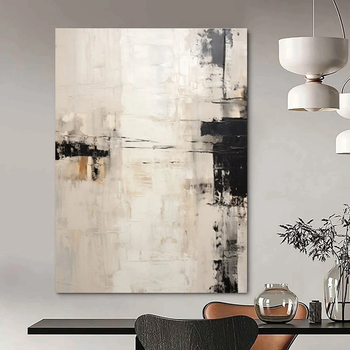 Beige Abstract Art