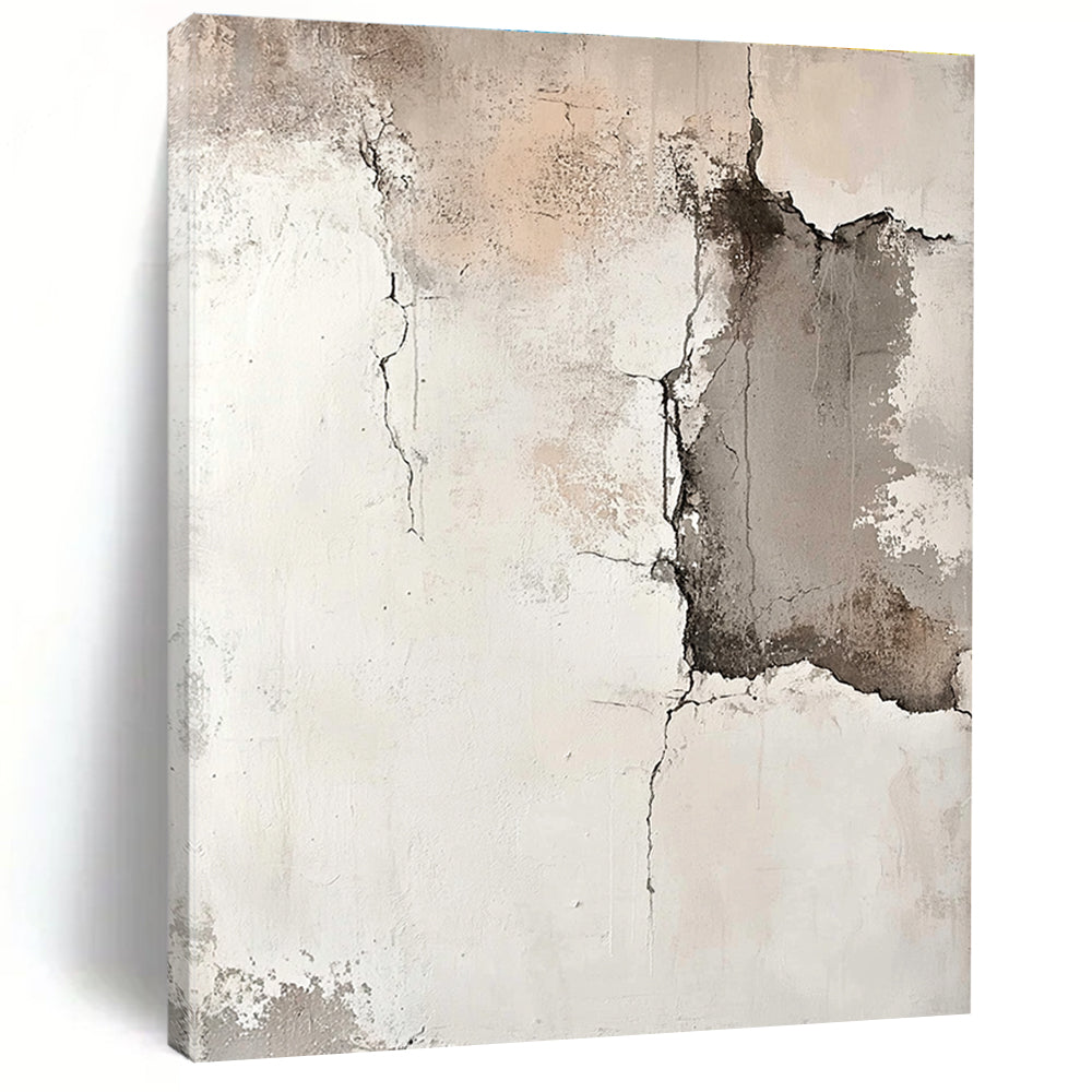 Cracked Wall Abstract Painting with Textured Realism WINK564