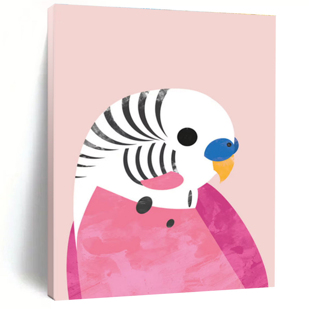 Playful Pink - Themed Parrot Art for Whimsical Spaces HENG227