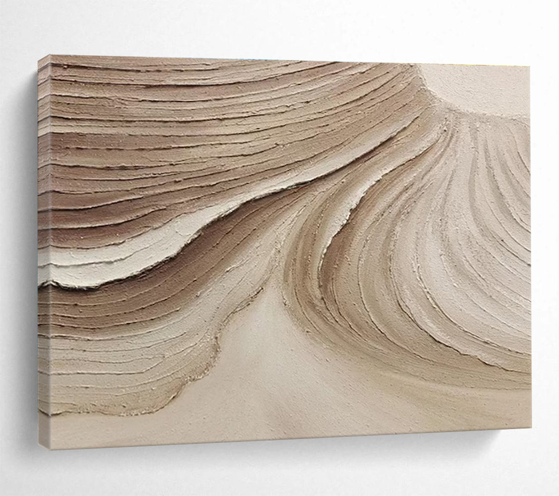 Beige Textured Abstract Painting for Luxury Home Dining Rooms YHT398