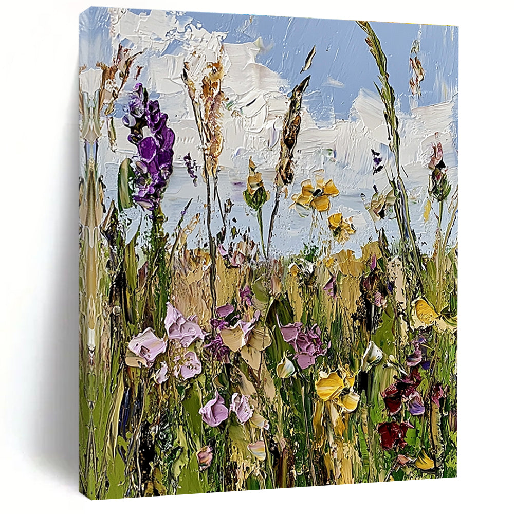 Wildflower Field Impressionistic Abstract Painting for Nature - Loving Spaces GAB1413