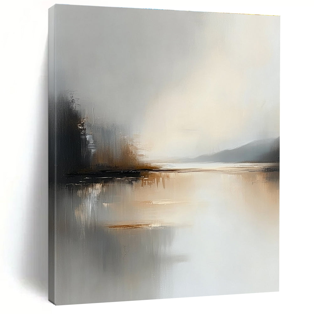 Soft Lake Abstract - Dreamy Landscape Abstract Art GAB0521