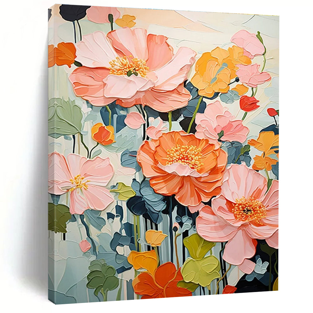 Pastel Floral Abstract Painting for Charming Nurseries HENG425