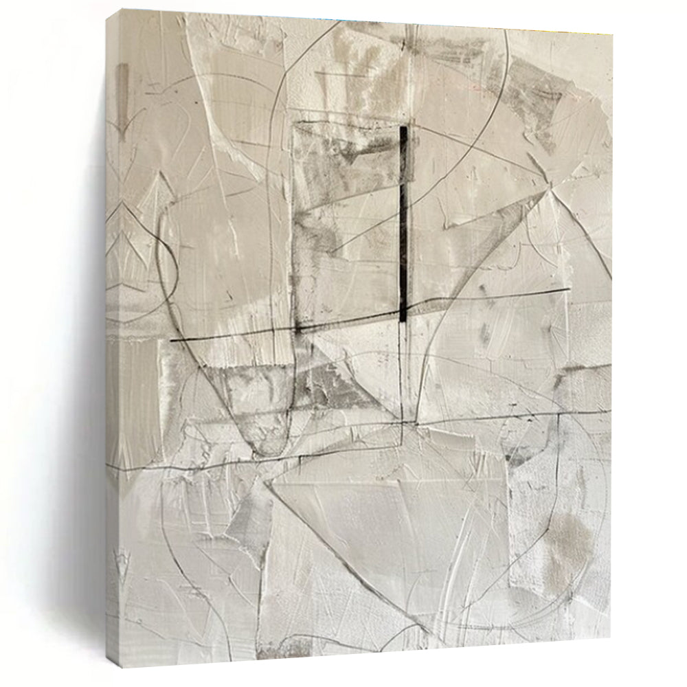 Minimalist Line Abstract Painting for Modern Office Lobbies HENG001