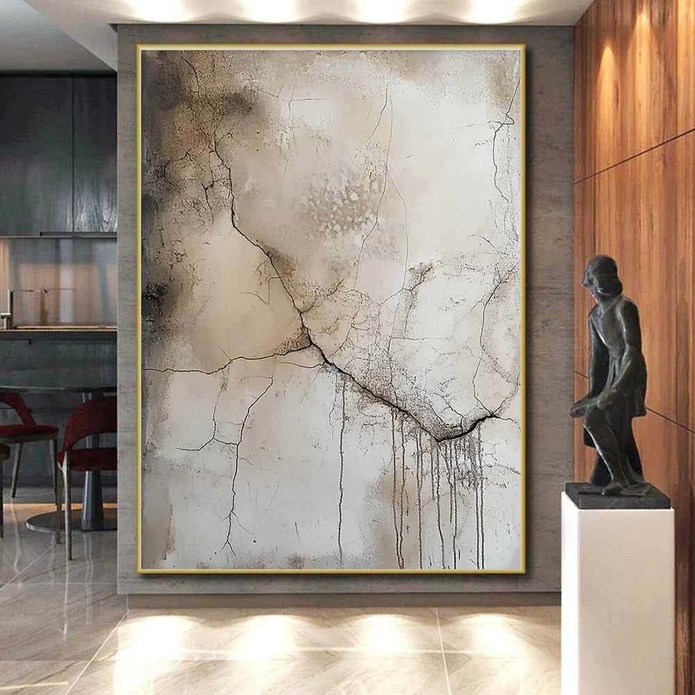 More Cracked Wall Abstract Painting with Enhanced Texture WINK565