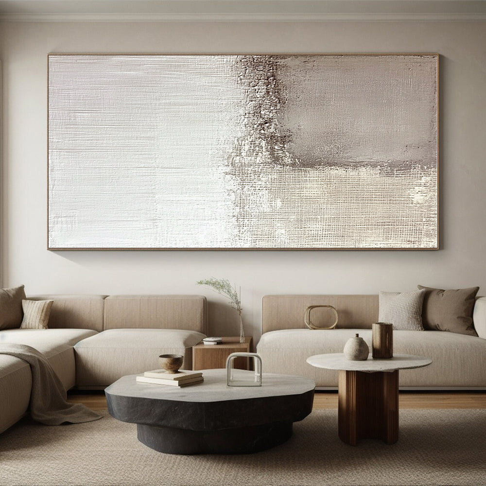 Minimalist Gray Abstract Painting with Subtle Textures WINK574