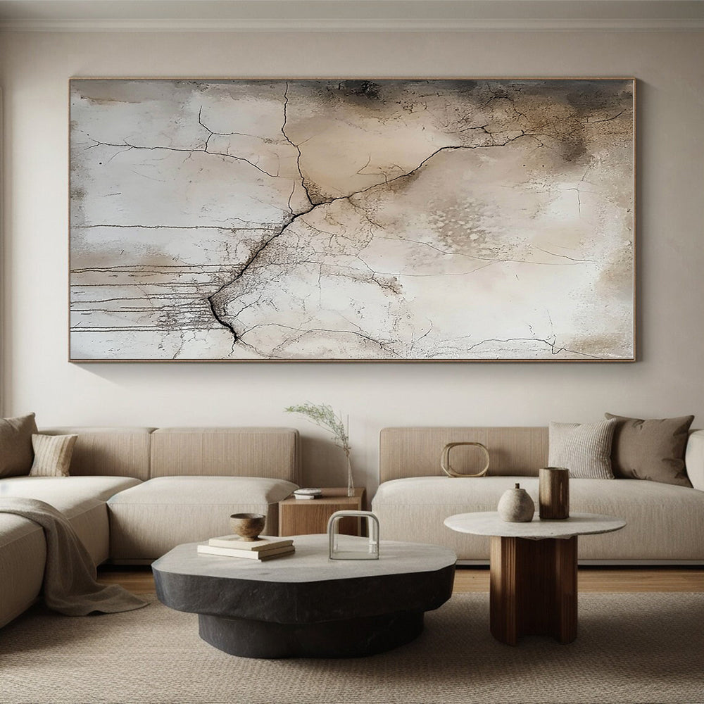 More Cracked Wall Abstract Painting with Enhanced Texture WINK565
