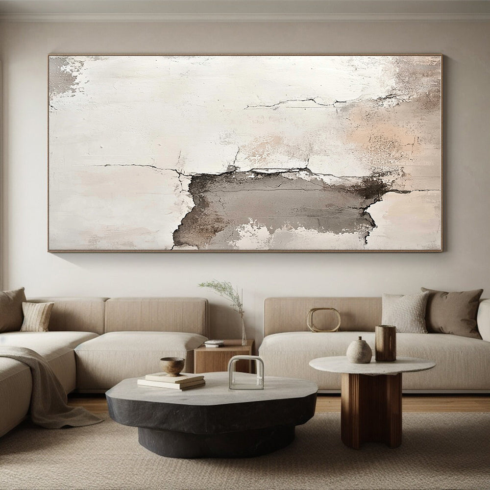Cracked Wall Abstract Painting with Textured Realism WINK564