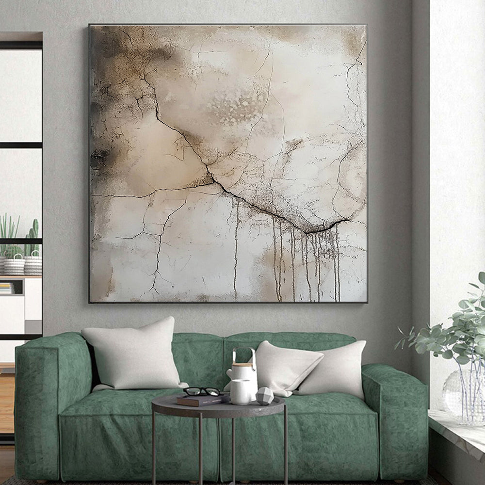 More Cracked Wall Abstract Painting with Enhanced Texture WINK565