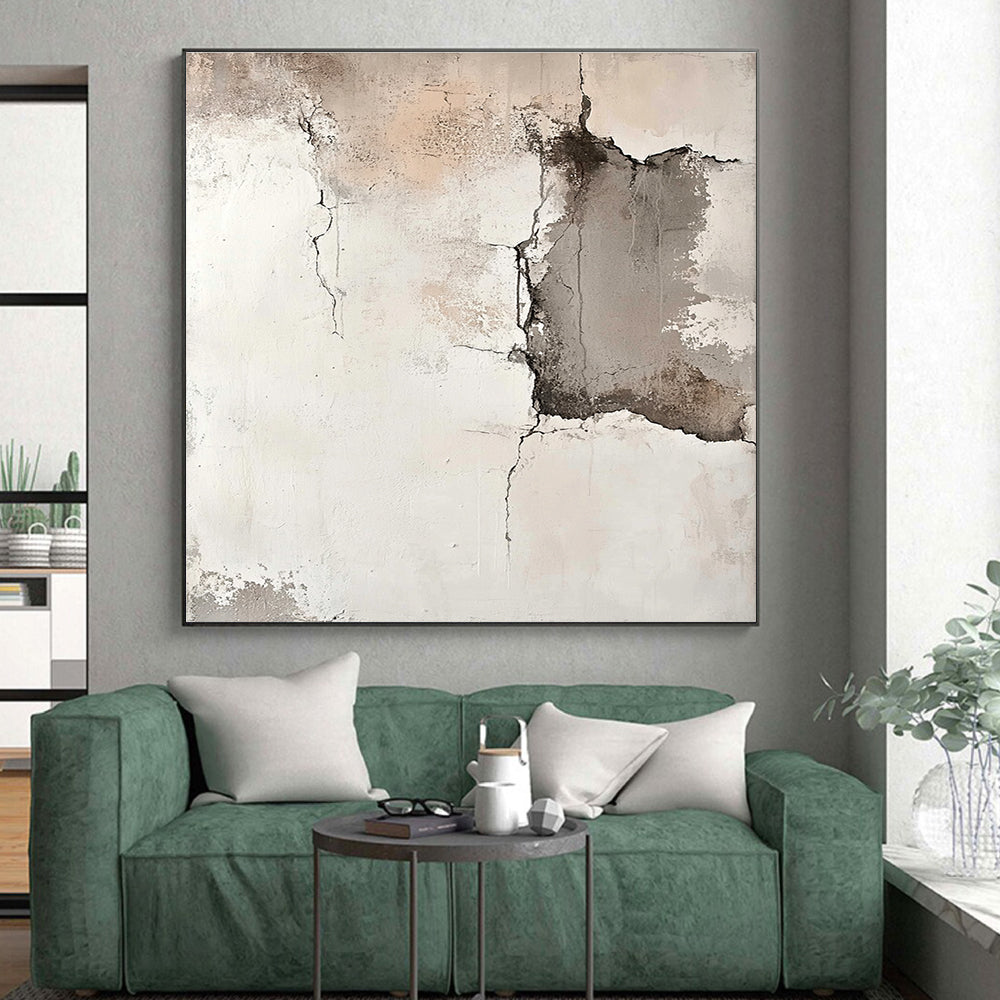 Cracked Wall Abstract Painting with Textured Realism WINK564