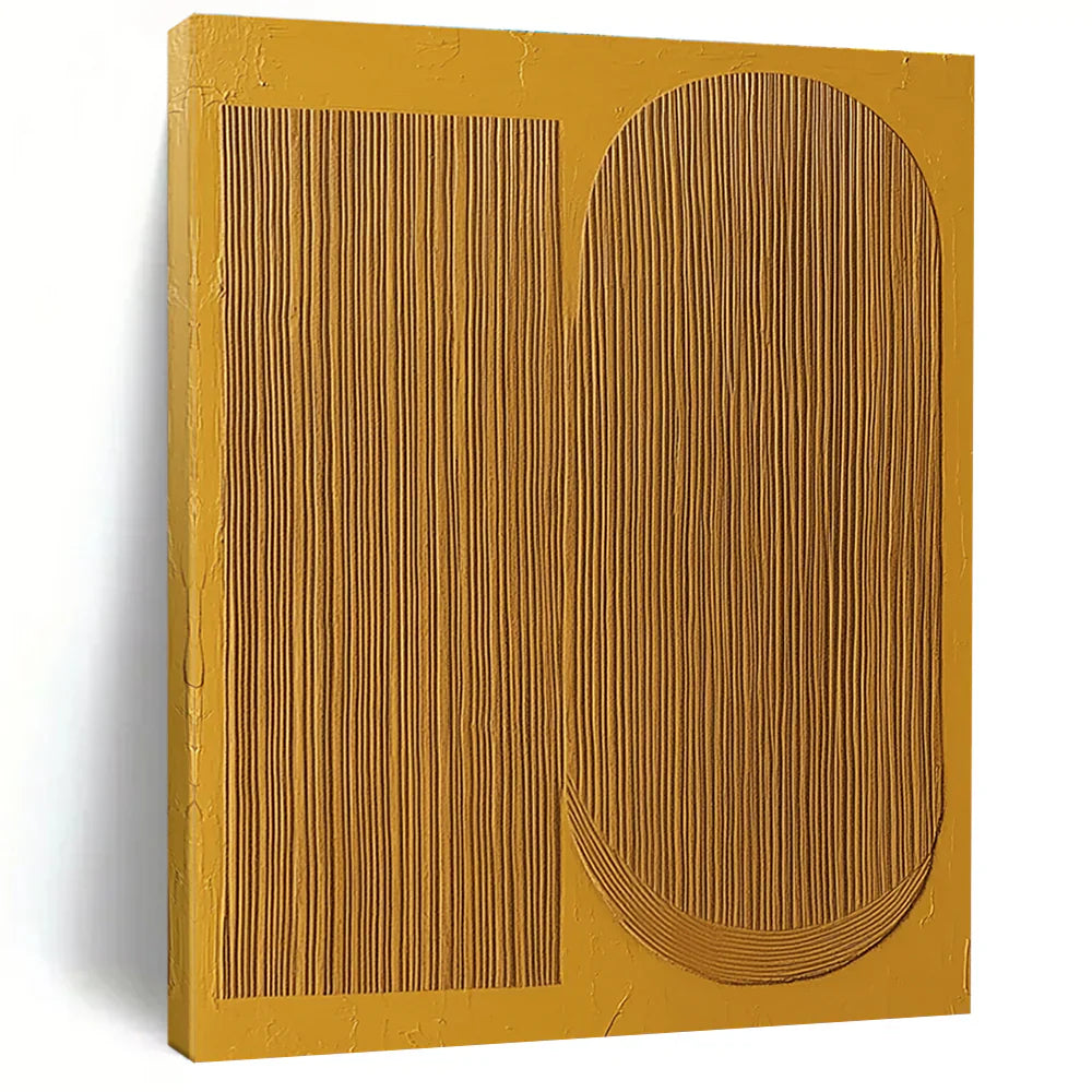 Sunny Discipline - An In-Depth Analysis of Yellow Geometric Textured Abstract Painting with Sunny Discipline