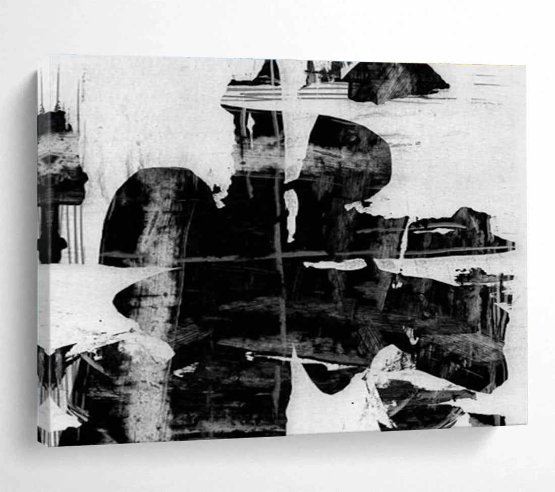 An In-Depth Analysis of "Monochrome Abstract Painting for Industrial Spaces