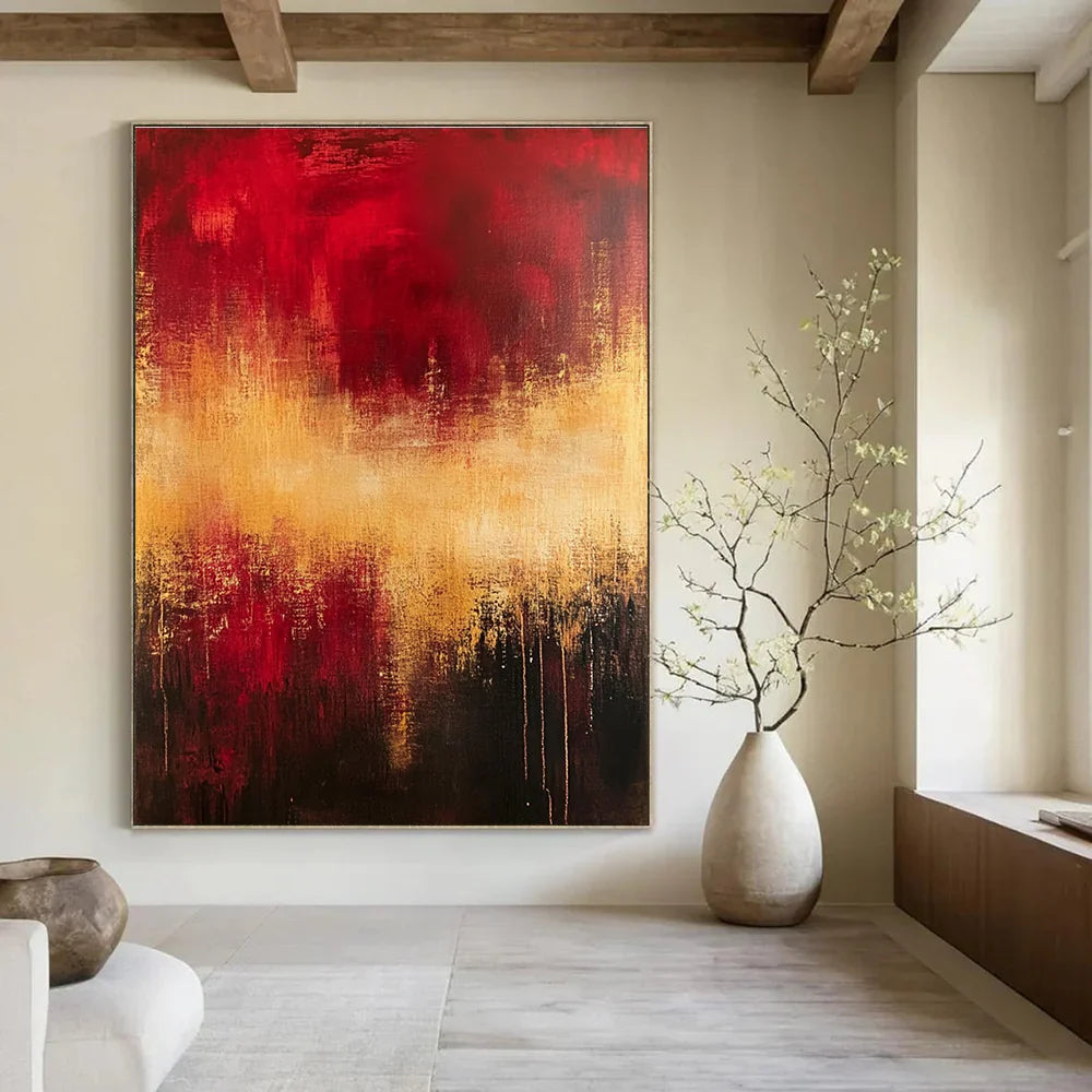 Crimson Visions: Exploring the Power of Red Abstract Painting