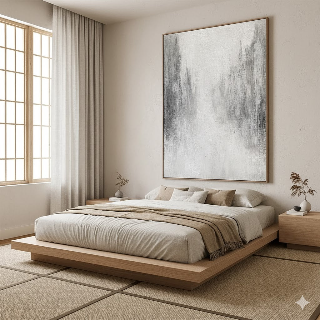 Unveiling the Enigma: A Comprehensive Exploration of Monochrome Misty Path Abstract Painting for Mysterious Interiors GAB0738