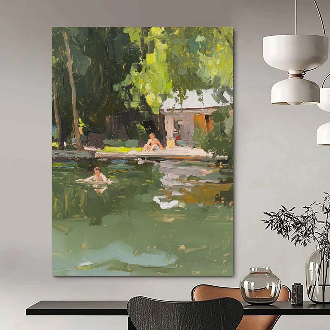 Into the Lush World of Green Abstract Painting - Renewal, Energy, and Artistic Freedom