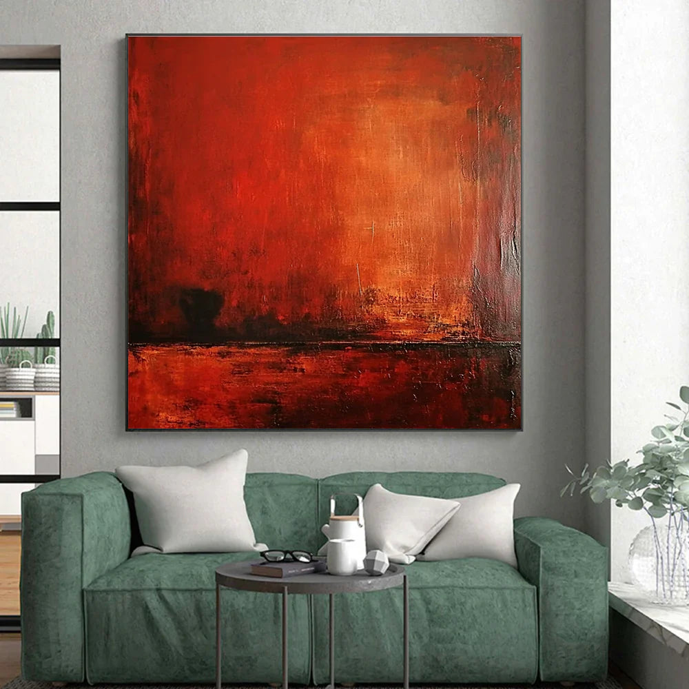 The Vibrant World of Red Abstract Painting: Exploring Passion and Expression