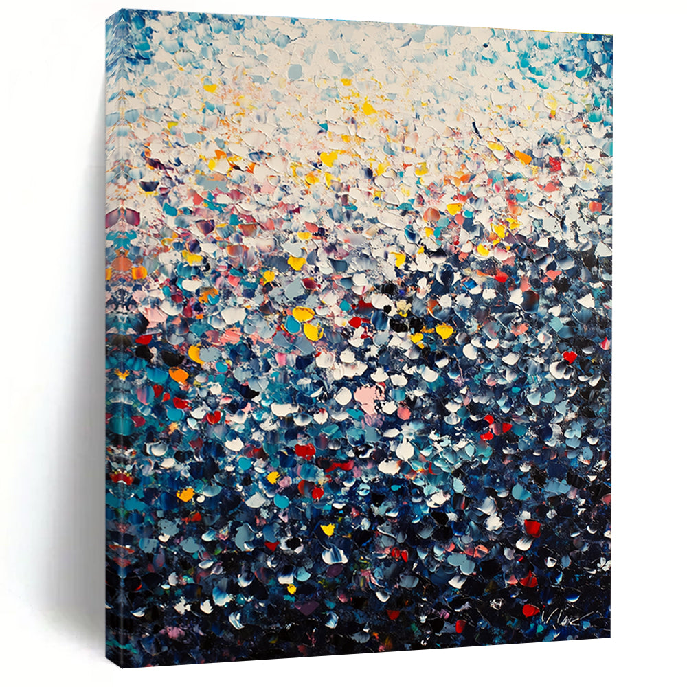 Colorful Dotted Mosaic Vibrant Abstract Painting GAB0291