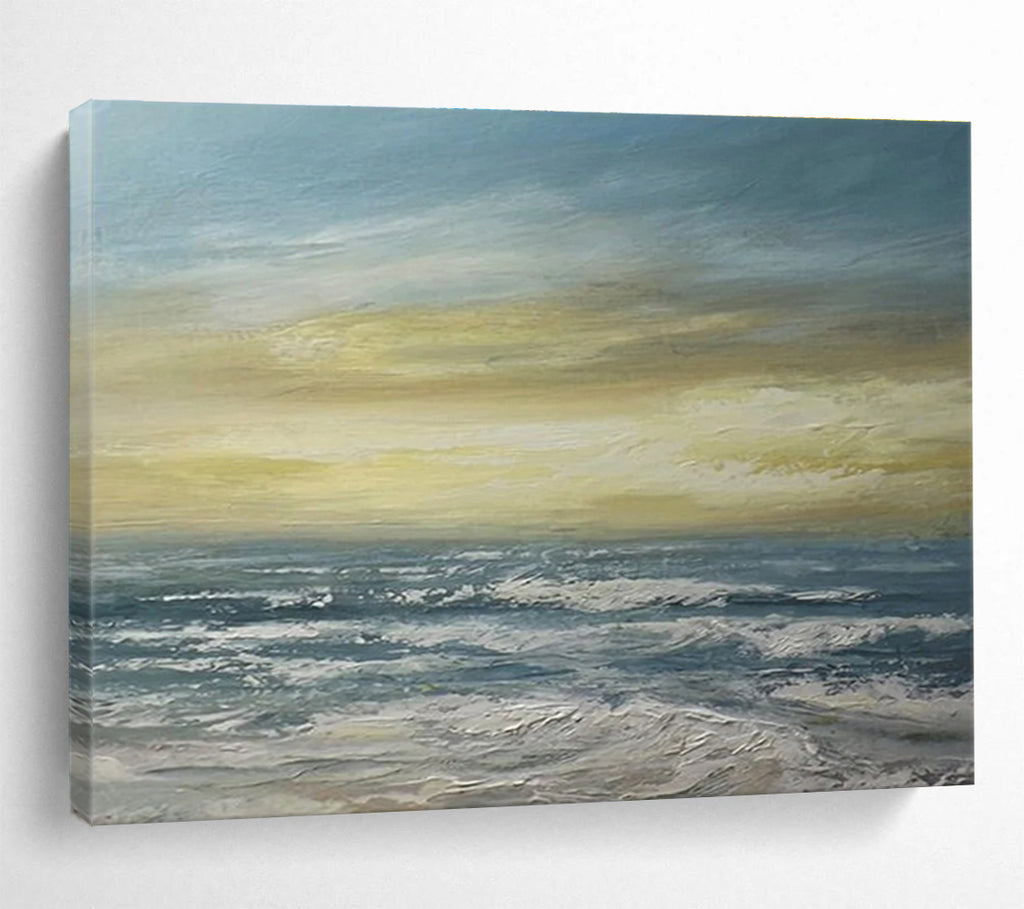Sunset Sea Abstract Vibrant Landscape Painting for Art - Filled Homes YHT032