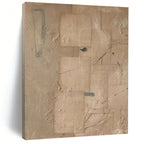 Beige Collage - Style Abstract Painting for Eclectic Interiors HENG336
