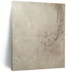 Textured Beige Canvas Minimalist Abstract Painting GAB0355