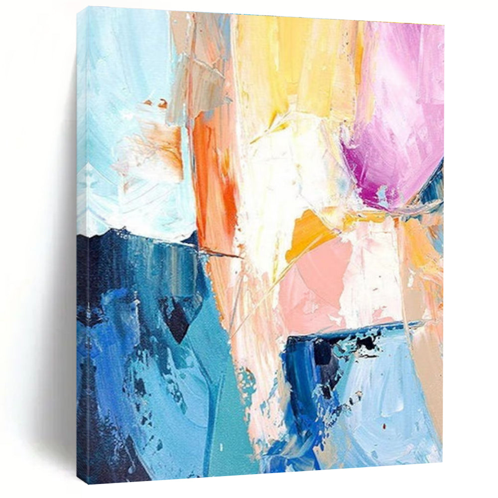 Vibrant Colorful Abstract Shapes Painting for Modern Interiors HENG280