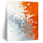 Orange Gray Burst - Dynamic Abstract Painting GAB0639