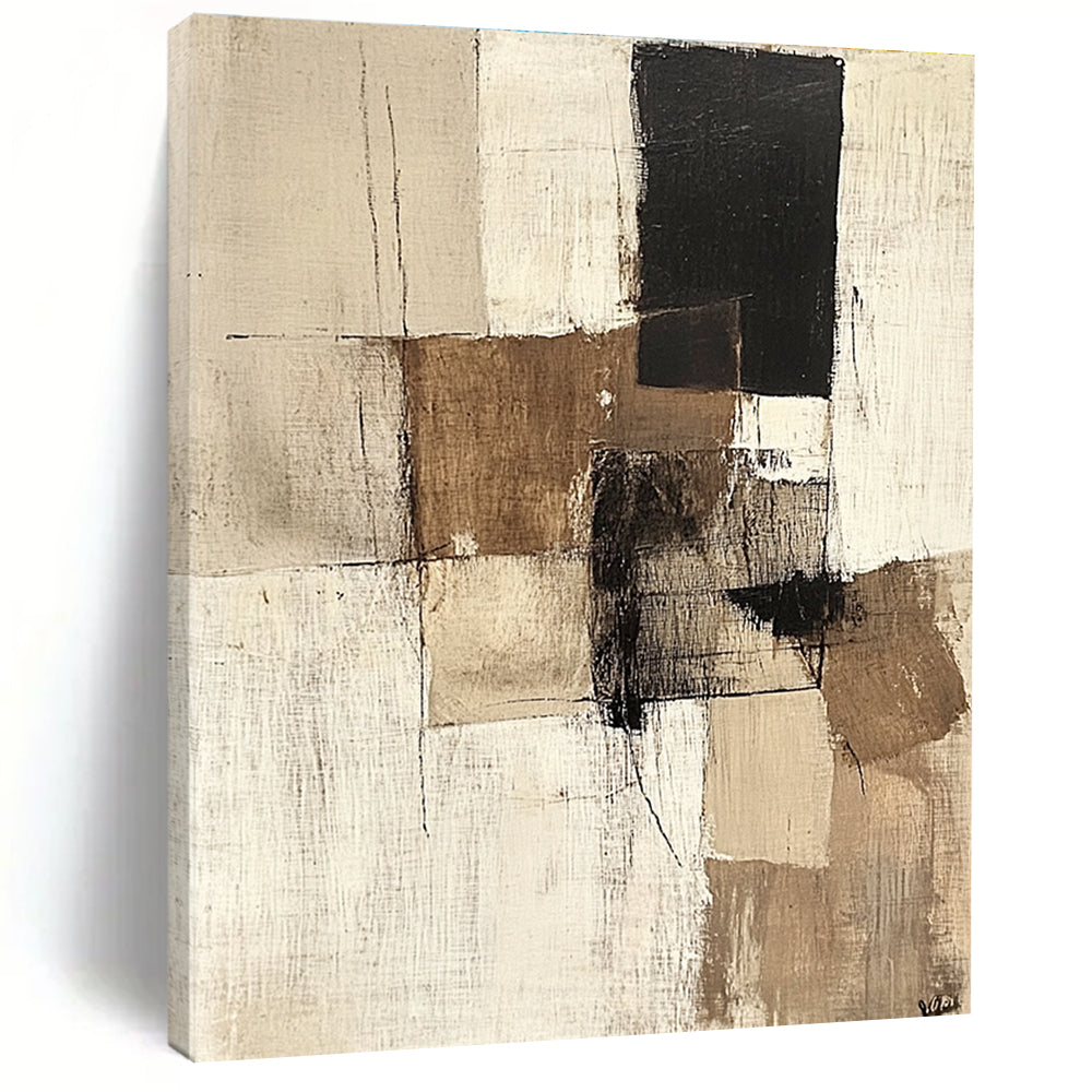 Minimalist Block Abstract Painting with Quiet Strength WINK774