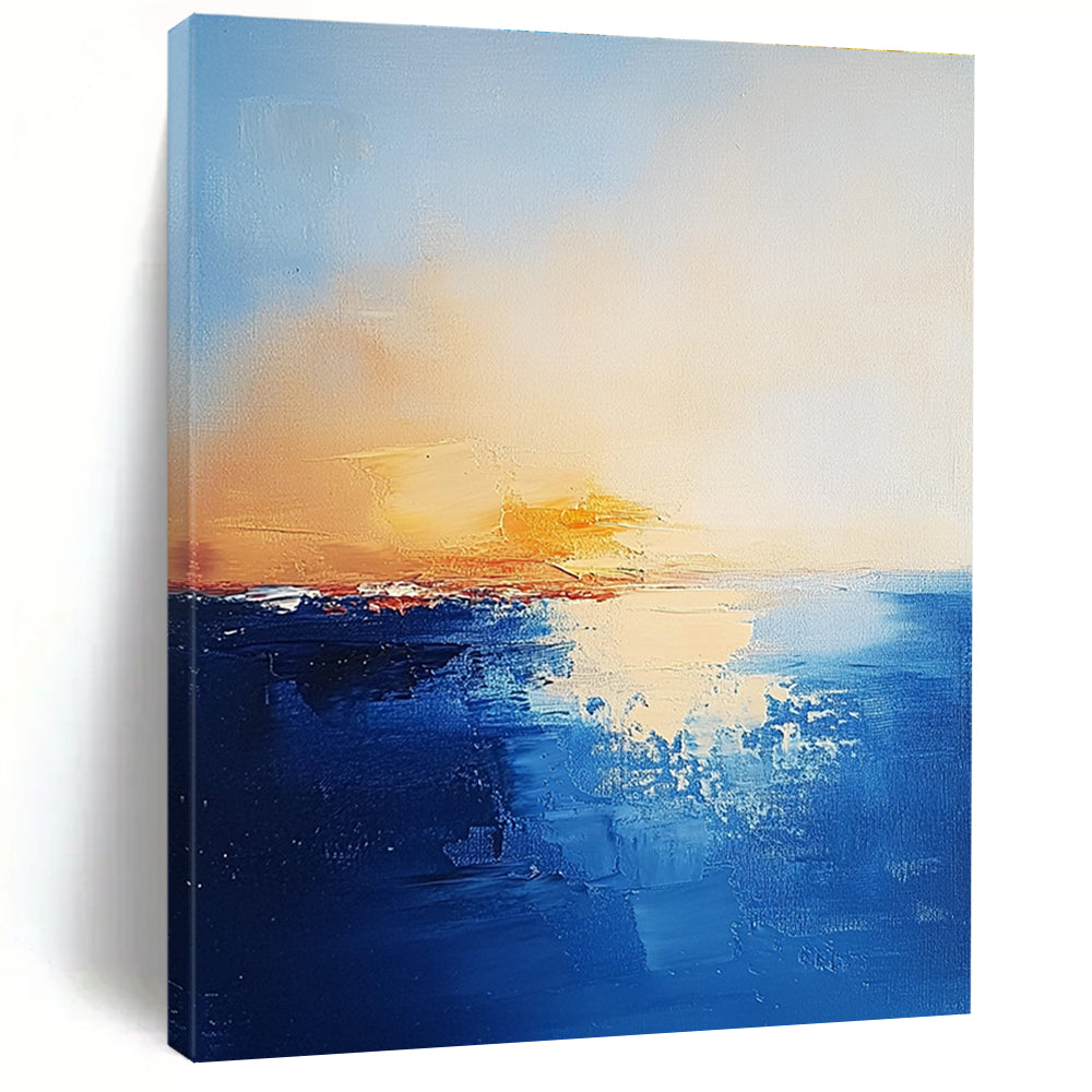 Sunset Over Ocean Abstract Painting for Relaxing - Styled Lounges GAB1077