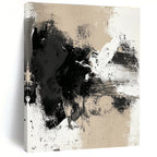 Beige - Toned Abstract Expression Painting with Subtle Drama WINK352