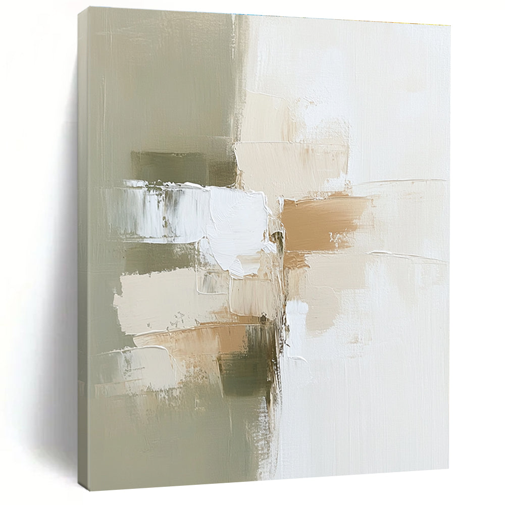 Neutral Tone Abstract Painting for Calm Office Reception Areas GAB0847