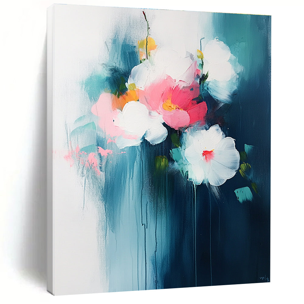 Abstract Flower Bouquet Painting for Romantic Dining Areas GAB1145
