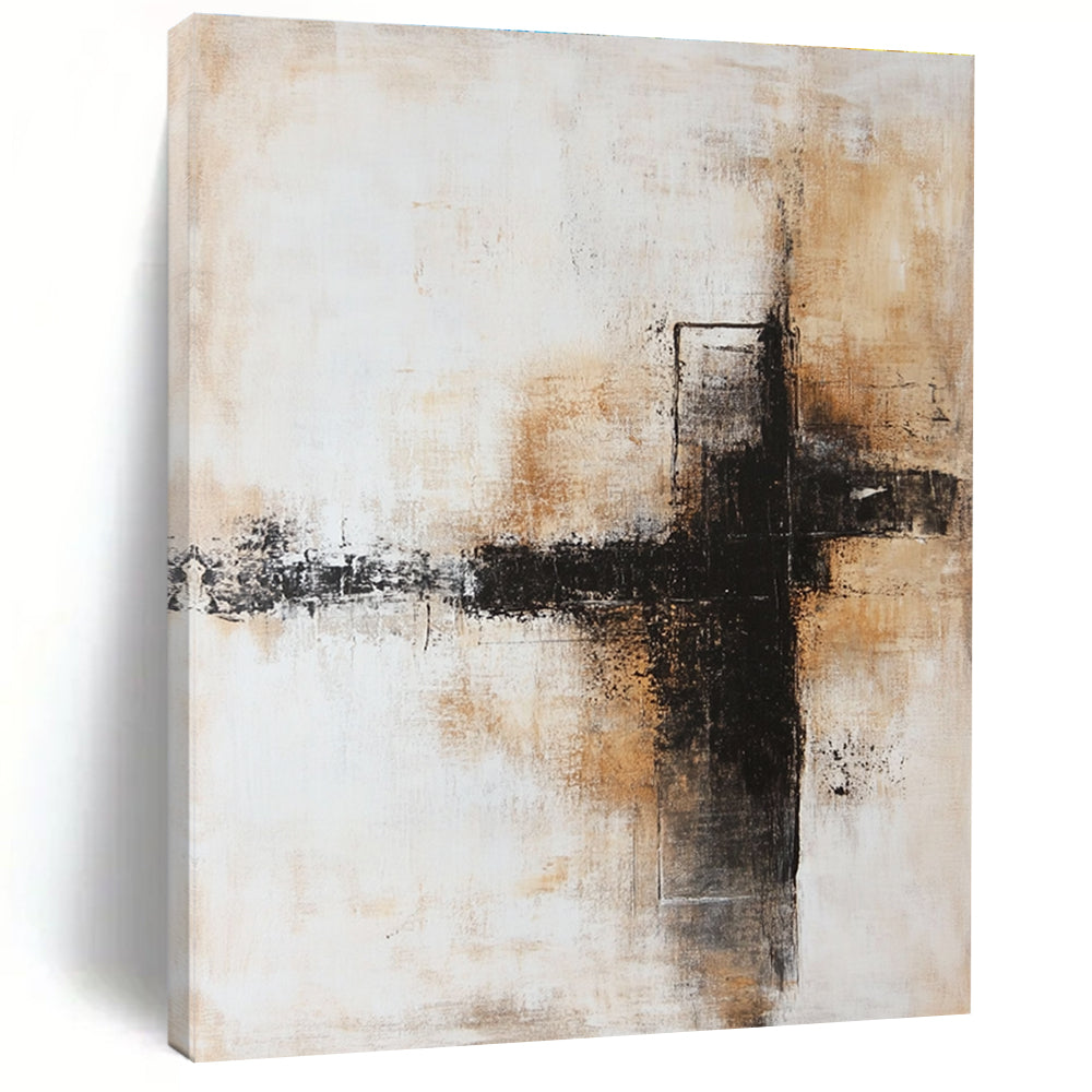 Cross - Shaped Abstract Painting with Understated Drama WINK339