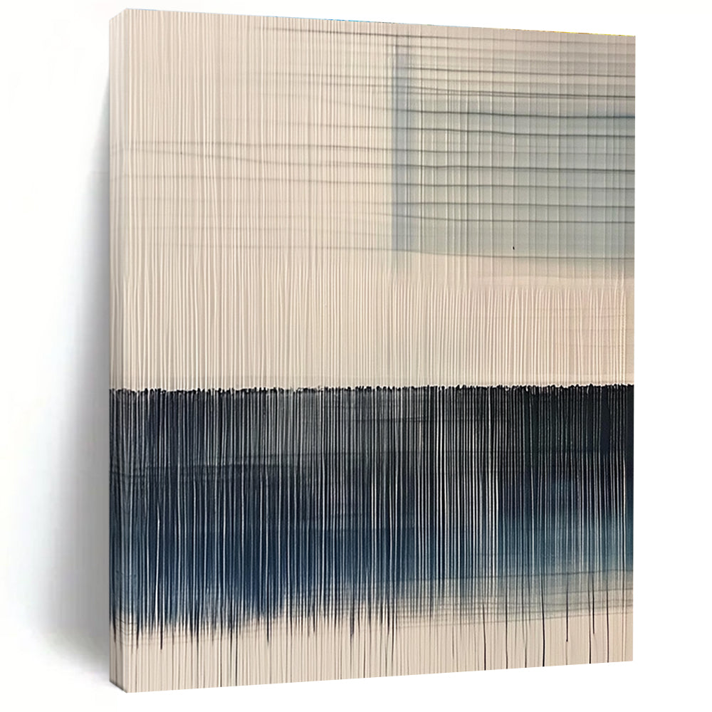 Vertical Line Patterns Abstract Painting with Minimalist Rhythm WINK073