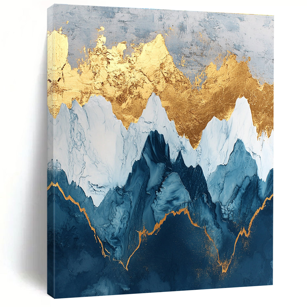 Gold Mountain Abstract - Contemporary Landscape Art GAB0555