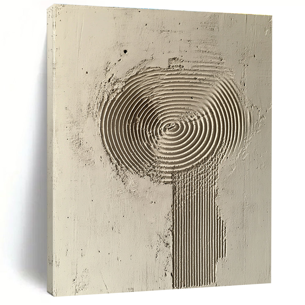 Textured Circles and Lines Abstract Painting for Contemporary Art Galleries GAB1346