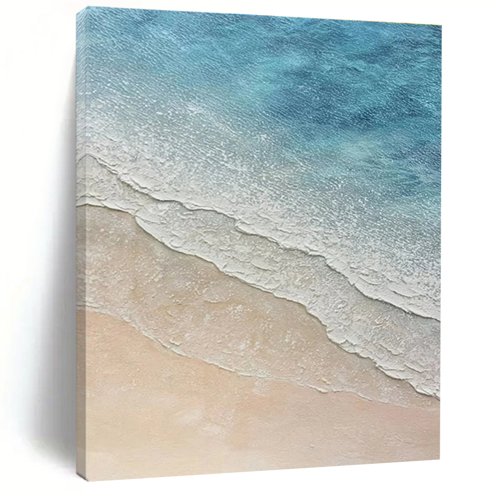 Aerial Beach Waves Abstract Painting for Tropical - Vibe Spaces HENG314