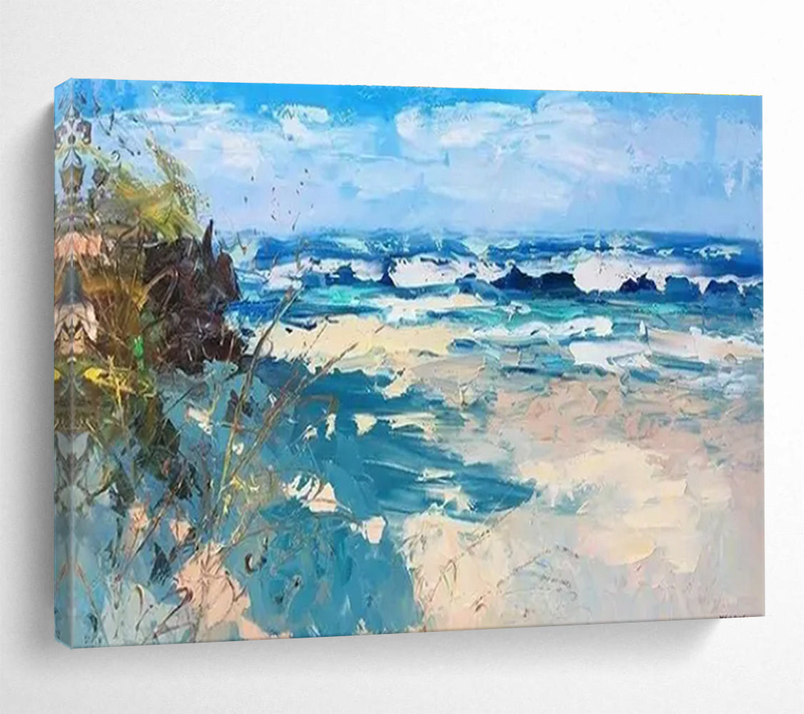 Beach Waves Abstract Painting for Surf Shop Lounges YHT438