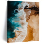 Aerial Beach Wave Abstract - Serene Coastal Abstract Photography GAB0433