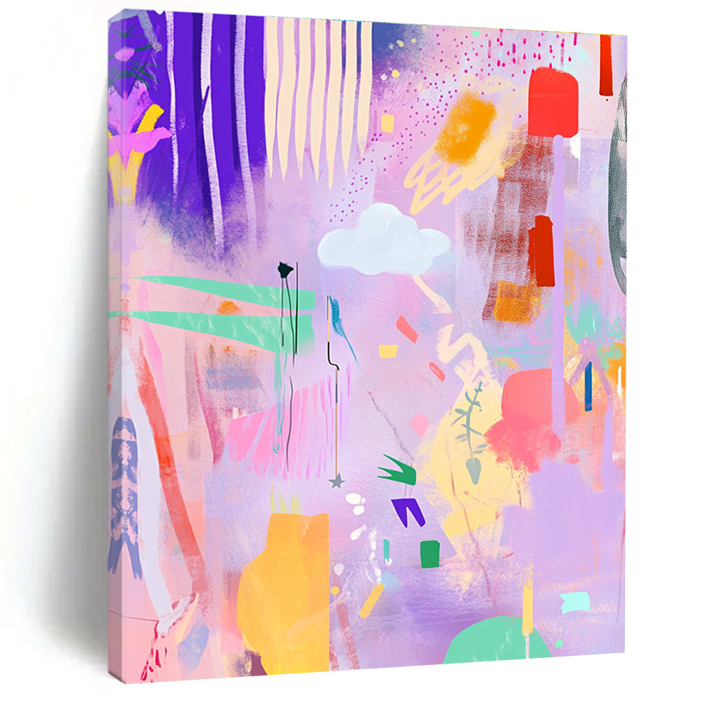 Pastel Dreamscape Abstraction - Whimsical Surreal Art GAB0384