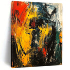 Fiery Color Burst Abstract Painting with Dynamic Energy WINK750
