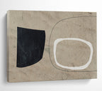 Black - White - Beige Abstract Painting for Timeless Interiors YHT113