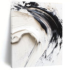 Black White Textured Abstract Painting with Bold Simplicity WINK737