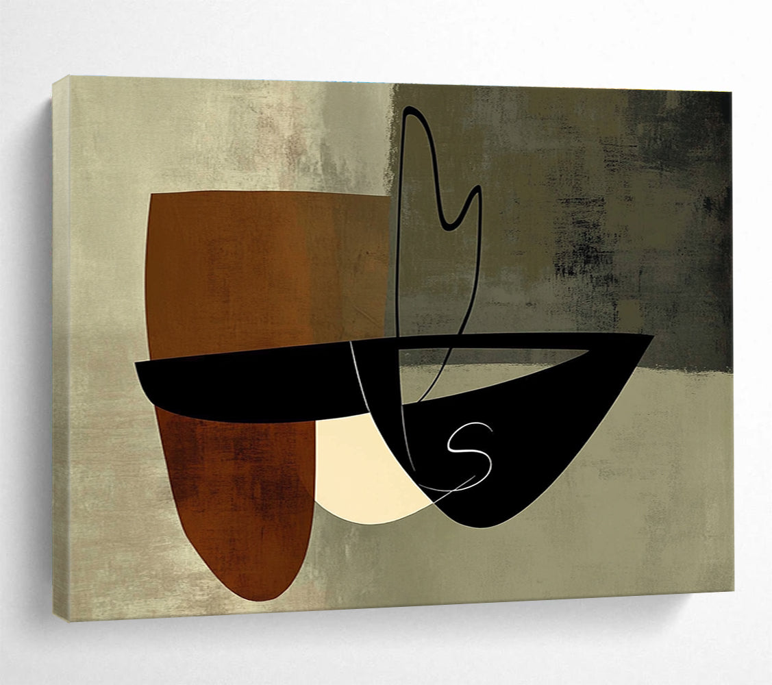 Minimalist Geometric Abstract  Subtle Modern Shapes ABS075