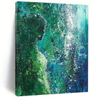 Hidden Figure in Green - Enigmatic Nature Abstract Art GAB0506