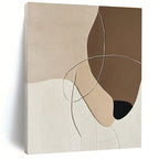 Neutral Shapes with Lines Abstract Painting with Calm Intricacy WINK149