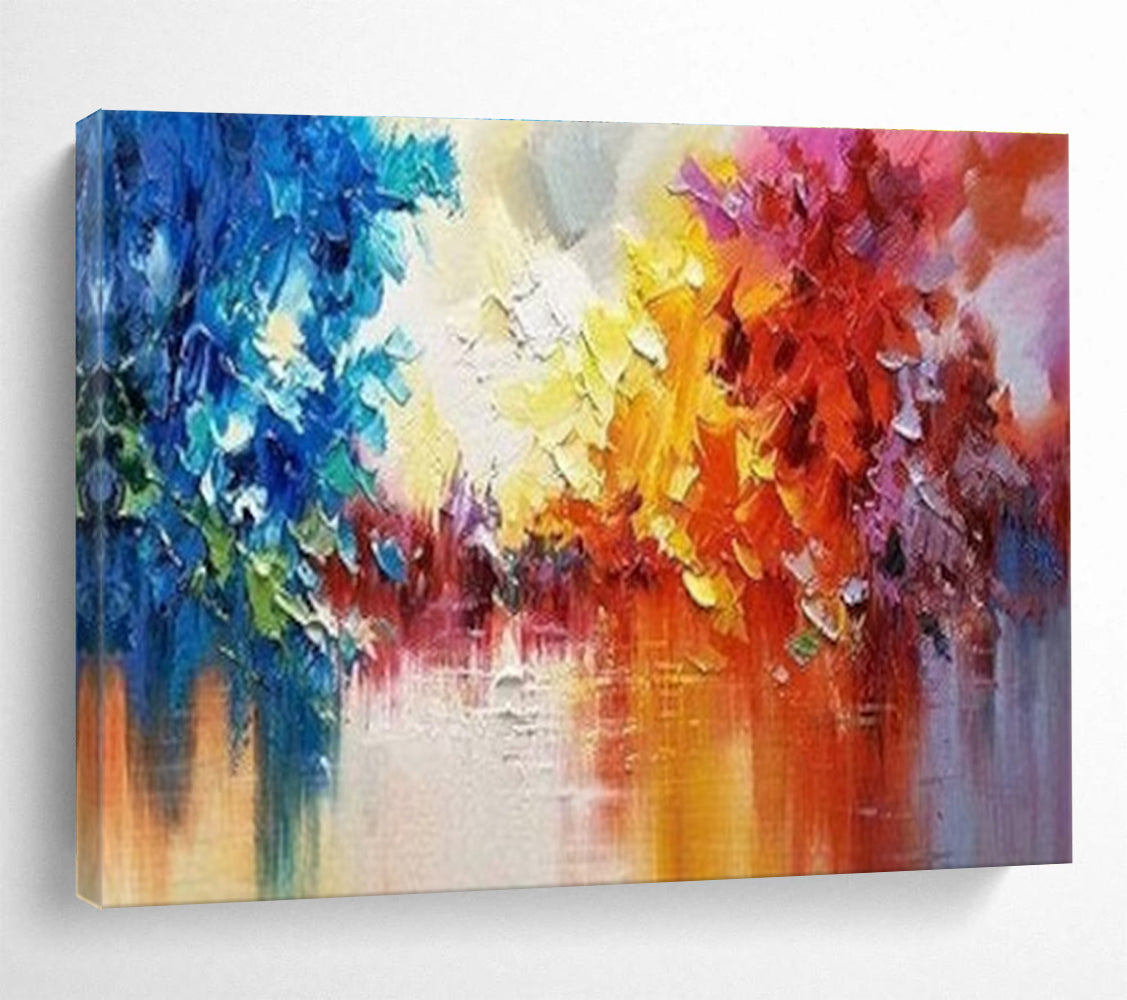 Colorful Tree Abstract Painting for Artistic Studios YHT186