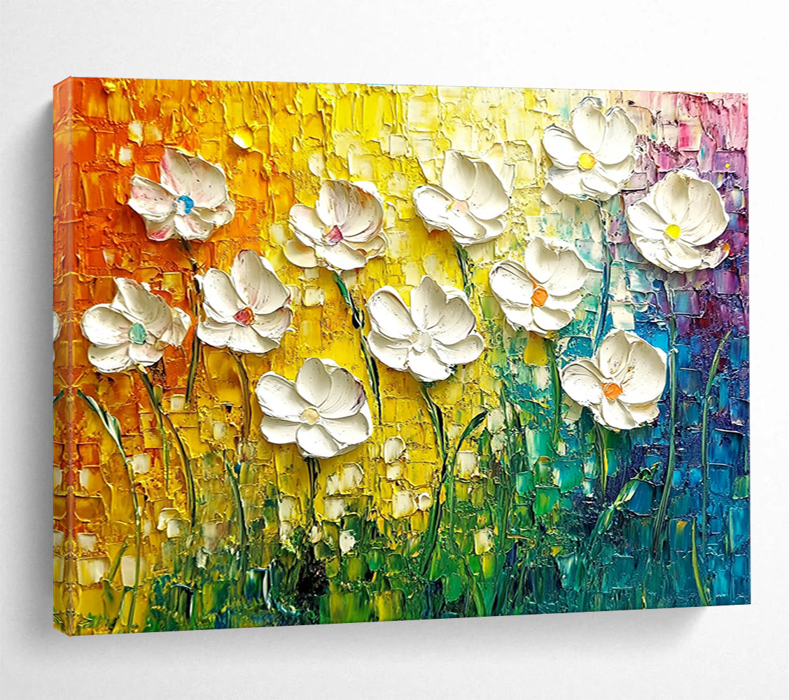 3D Flower Abstract Painting with Textured Realism ABS430