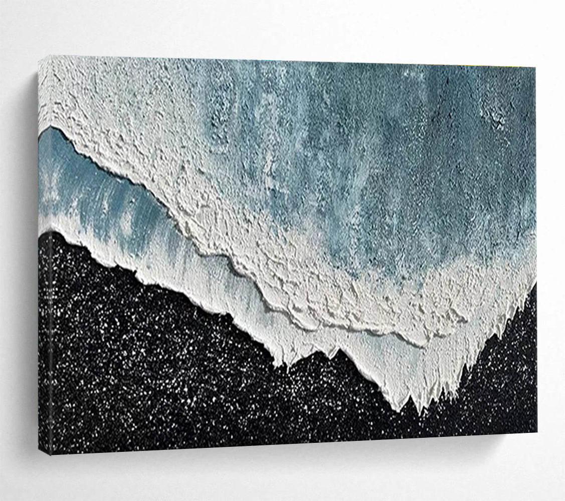 Textured Wave Abstract Painting for Ocean - Themed Galleries YHT207