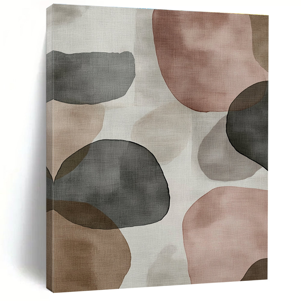 Earth Toned Abstract Shapes Painting with Organic Charm WINK724