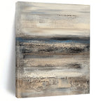 Gray and Blue Textured Layers Abstract Painting with Coastal Calm WINK285